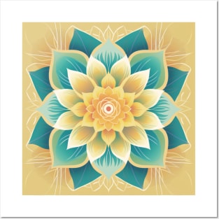 Lotus Mandala Design Posters and Art